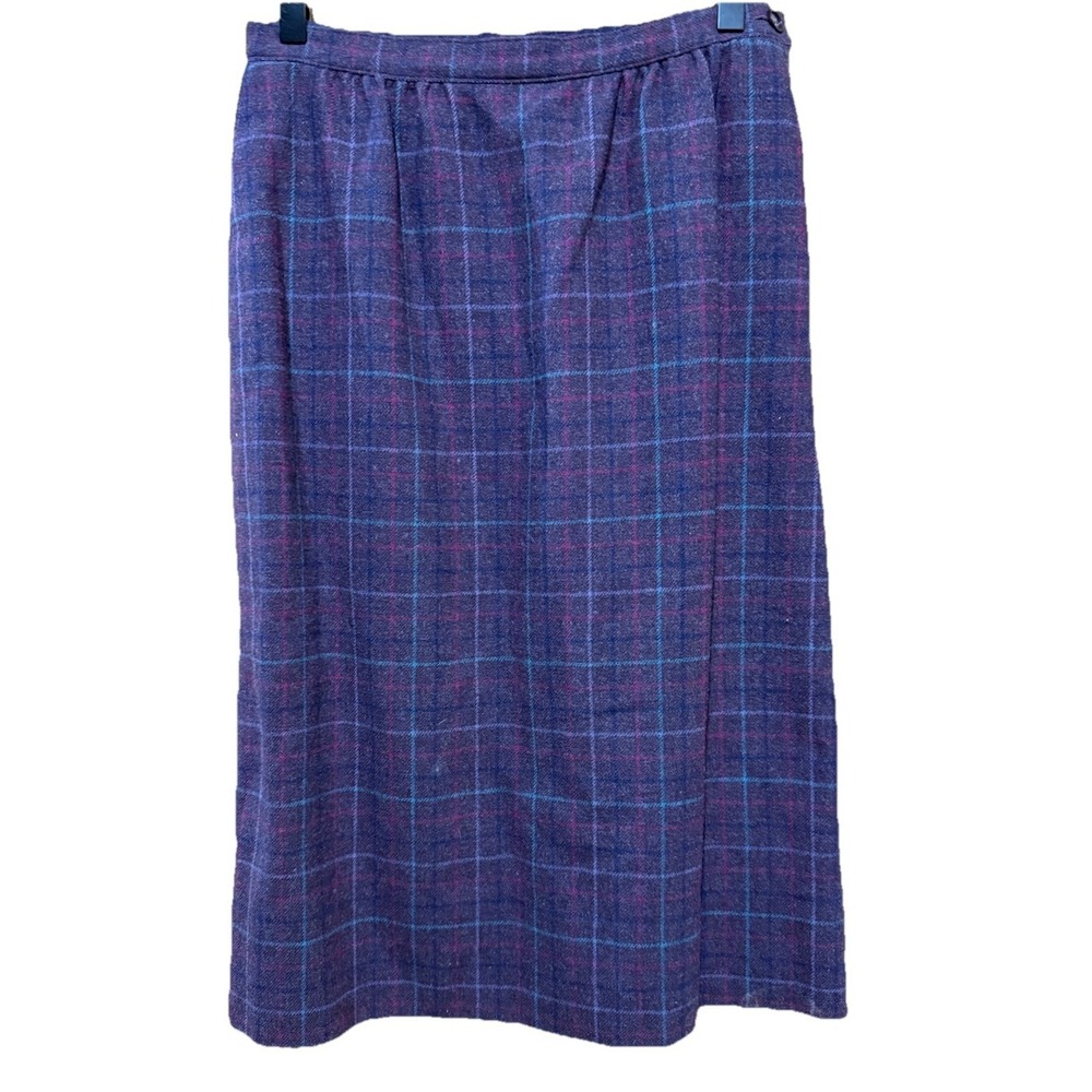Pendleton Wool Skirt Women 10‎ Tartan Heather Isles Plaid USA Vtg